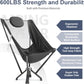 High Back Camping Chair with Carry Bag, 600 LBS Capacity, Heavy Duty Folding Chair for Adults, Compact Camping Chairfor RV Trips