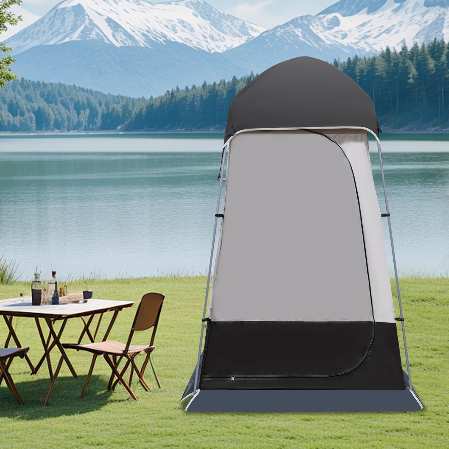 Foldable Outdoor Camping Tent Portable Shower Tent Privacy Changing Room for Seaside Beach Travel Removable Portable Toilet Tent