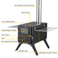 Outdoor Camp Tent Firewood Stove Portable Wood Burning Stove Multifunctional Firewood Burner with Detachable Chimney