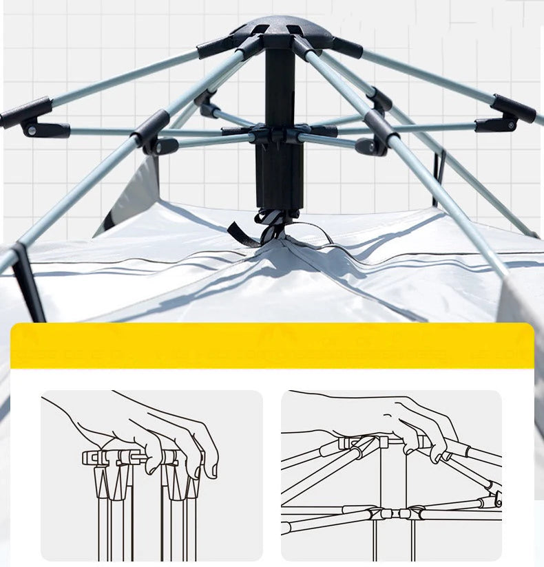 Outdoor Camping Tent Automatic Quick Opening Free Construction of Rain and Thick Camping Tent Portable Collapsible UV Protection