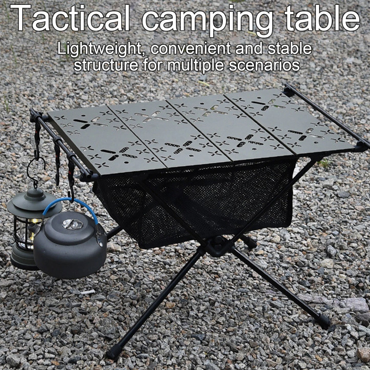 Aluminum Alloy Folding Barbecue Camping Table High Stability Load Capacity Multifunction Ultralight Portable Picnic BBQ Table