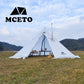 Lightweight Tipi Hot Tents with Stove Jack, Standing Room,Teepee Tent for Hunting, Family Team Camping,Brown, 6-8Persons