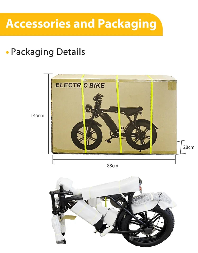 Ouxi-V8 Adult Electric Bicycle Fat Tire Electric Bicycle 48V 50km/H Off-Road City Fat Tire Bicycle 1000W 48V30AH Lithium Battery