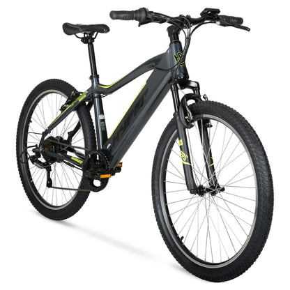 New Hyper Bicycles 26" 48V Electric Mountain Bike for Adults, Pedal-Assist, 500W E-Bike Motor, Black electric bike 1000w