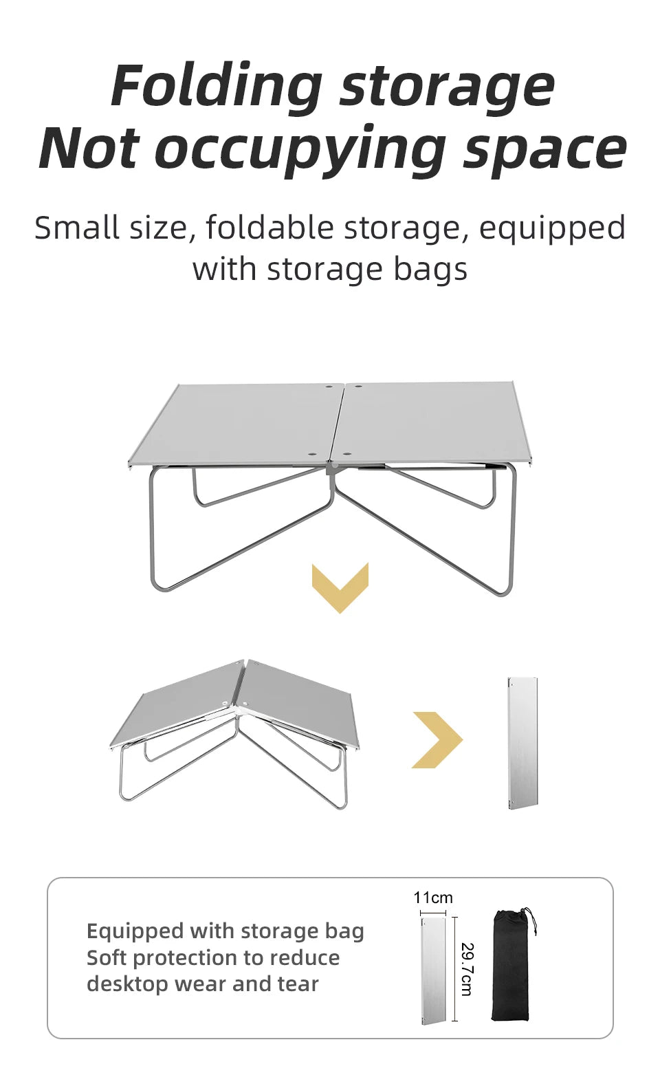 Ultralight Mini Outdoor Table Foldable Aluminum Alloy Camping Table for Travel Picnic Barbecue Lightweight Camping Furniture