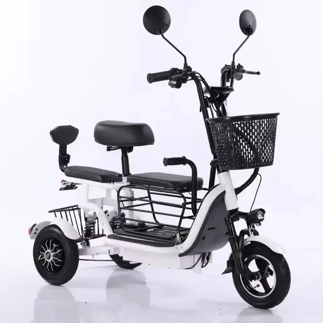 3-wheel aldult electric tricycle 400W 48V 20AH Lithium Battery With Pet Basket Electric Bicycle Multifunctional electric vehicle