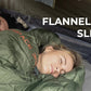 KingCamp Flannel Sleeping Bag, Single Enlarged Stretchable Polyester-cotton Flannel Oval Capped Sleeping Bag For Camping