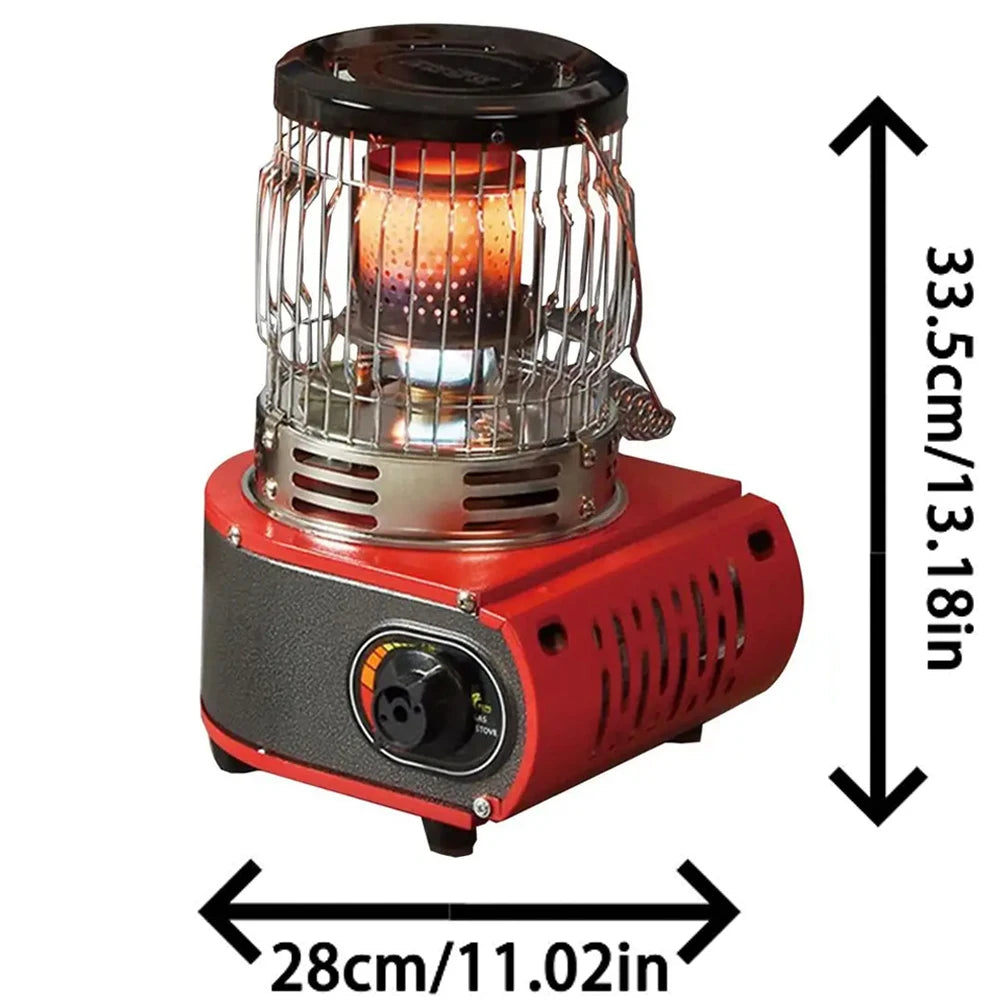 Outdoor Heater 1300W Portable Dual-Use Heating Stove Liquefied Gas Mini Tent Heater Grill Stove Tent Heater For Camping