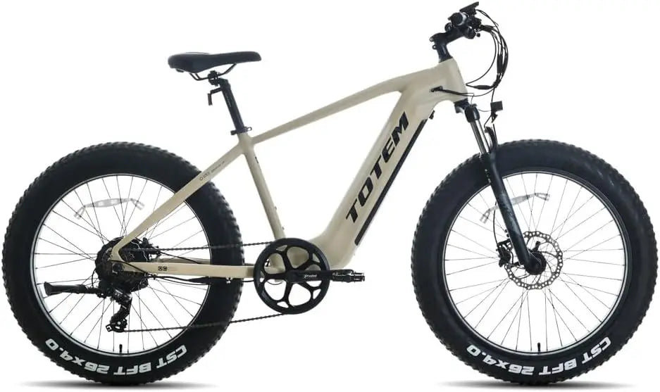 Totem Bulldog 750W Adults Electric Bike 48V 14.5Ah Removable Battery 7-SPEED Electric Mountain Bike 26" x 4.0" Fat Tire Ebike