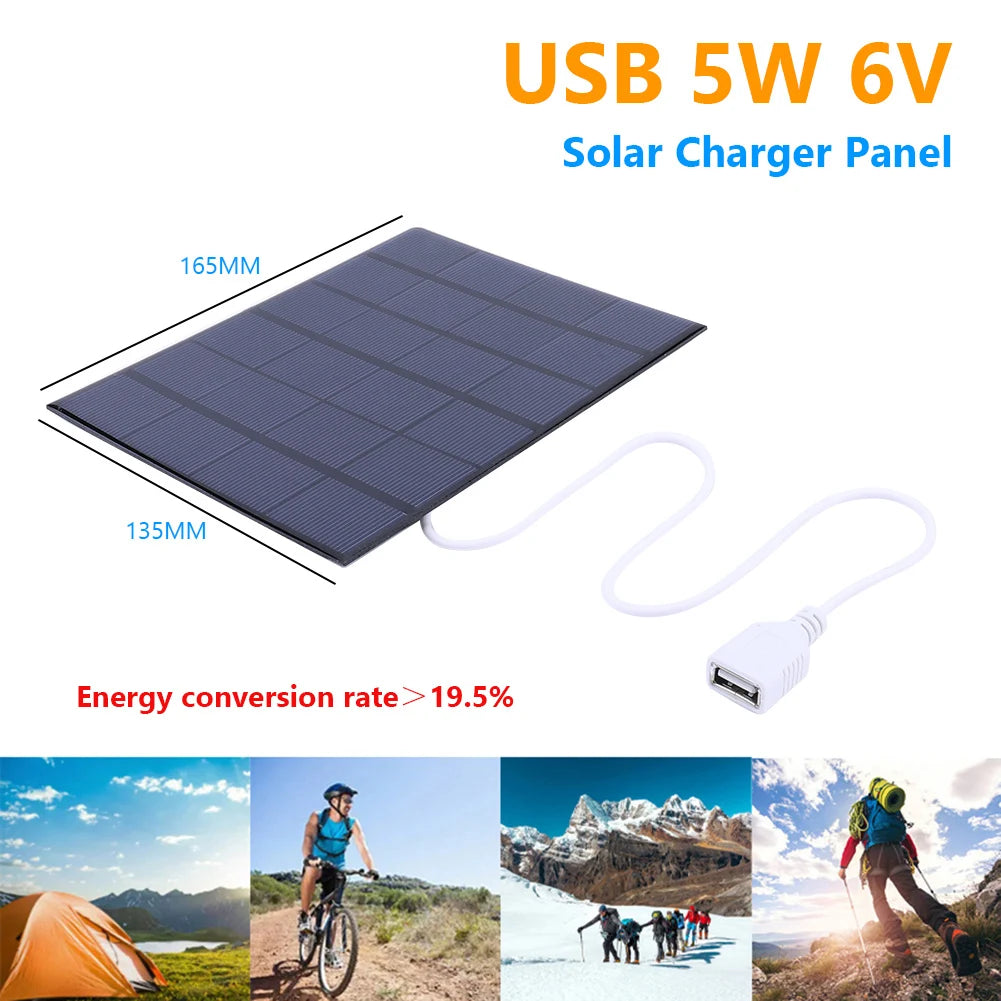 Outdoor Hiking Waterproof Foldable Solar panel For Phone power bank Solar USB Portable Solar Cells Charger camping Accessories