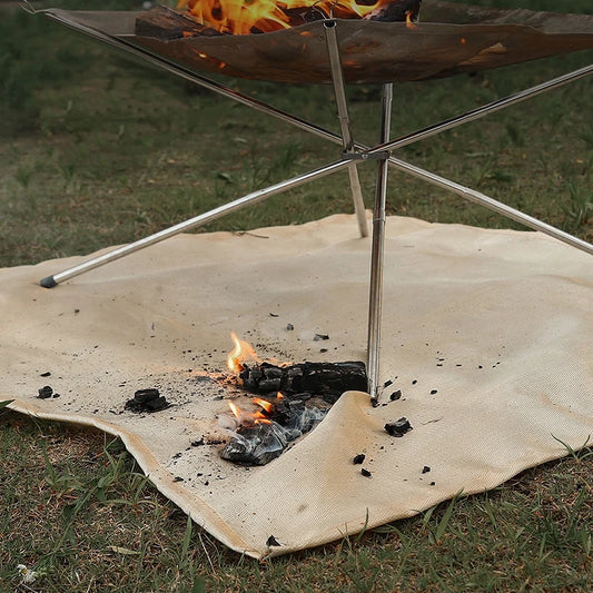 Outdoor Camping Flame Retardant Mat Anti Flame Pad Picnic Camping Mat Fireproof Cloth Fiberglass Pad Insulation Fire Mat 방염매트