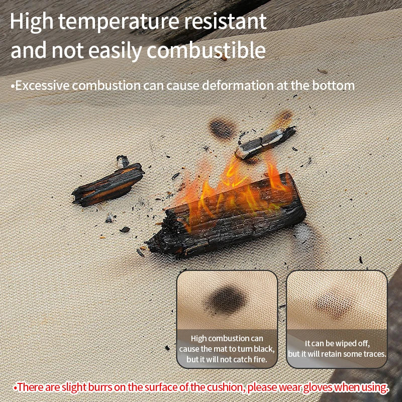 Outdoor Camping Flame Retardant Mat Anti Flame Pad Picnic Camping Mat Fireproof Cloth Fiberglass Pad Insulation Fire Mat 방염매트