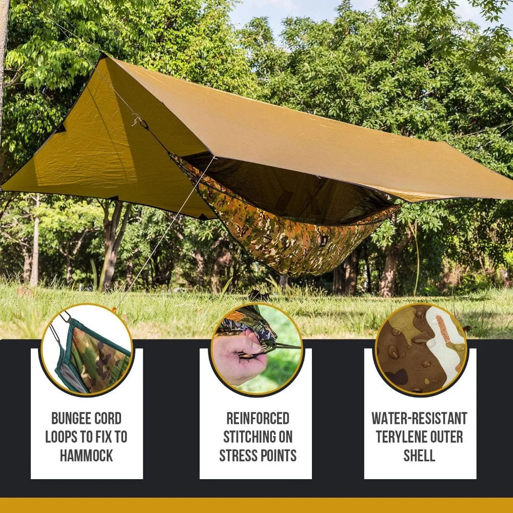 OneTigris Hideout Hammock Underquilt, Full Length Lightweight 4 Season Hammock Gear Underquilt for Hammock Camping Hiking