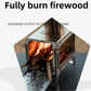 MOUNTAINHIKER Portable Firewood Square Stove Stainless Steel Outdoor Fire Heater Stove Picnic Hiking Camping Wood Burner Stove