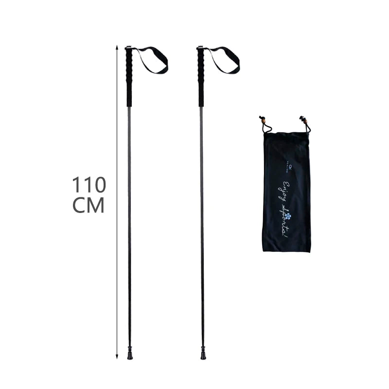 115g Super Light Weight Trekking Poles Foldable 5-Sections Hiking Sticks Climbing Poles Collapsible Nordic Walking Sticks Poles