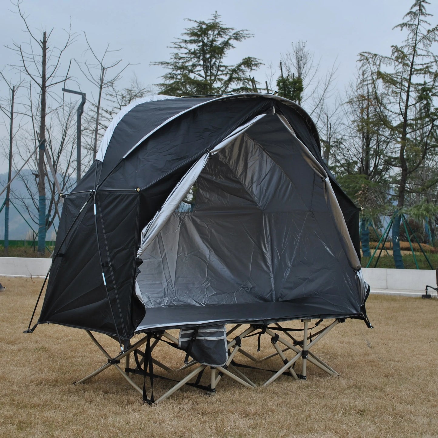 Solo Durable Camping Cot Tent with Waterproof Warm Features 4000mm Lightweight Design Camping equipment- exclude bed