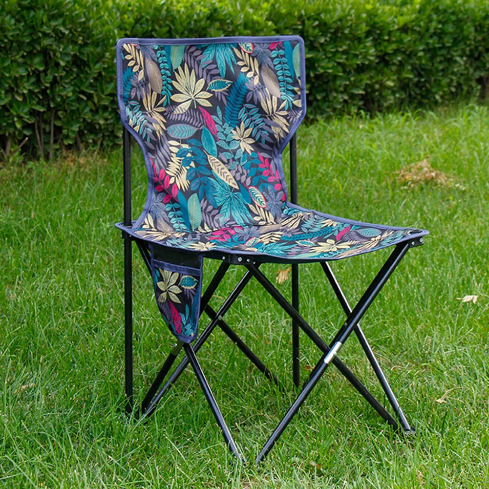 Outdoor Portable Folding Chair With Storage Bag Foldable Car Outdoor Chair Lightweight Bearing Strong Ride Comfort Camping Gear