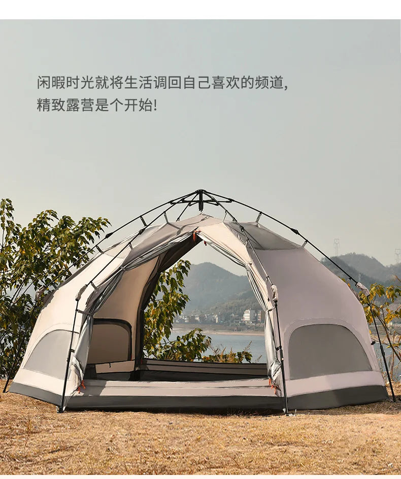 Fully automatic mushroom tent Outdoor camping field camping folding portable quick opening thickened rain proof   tent