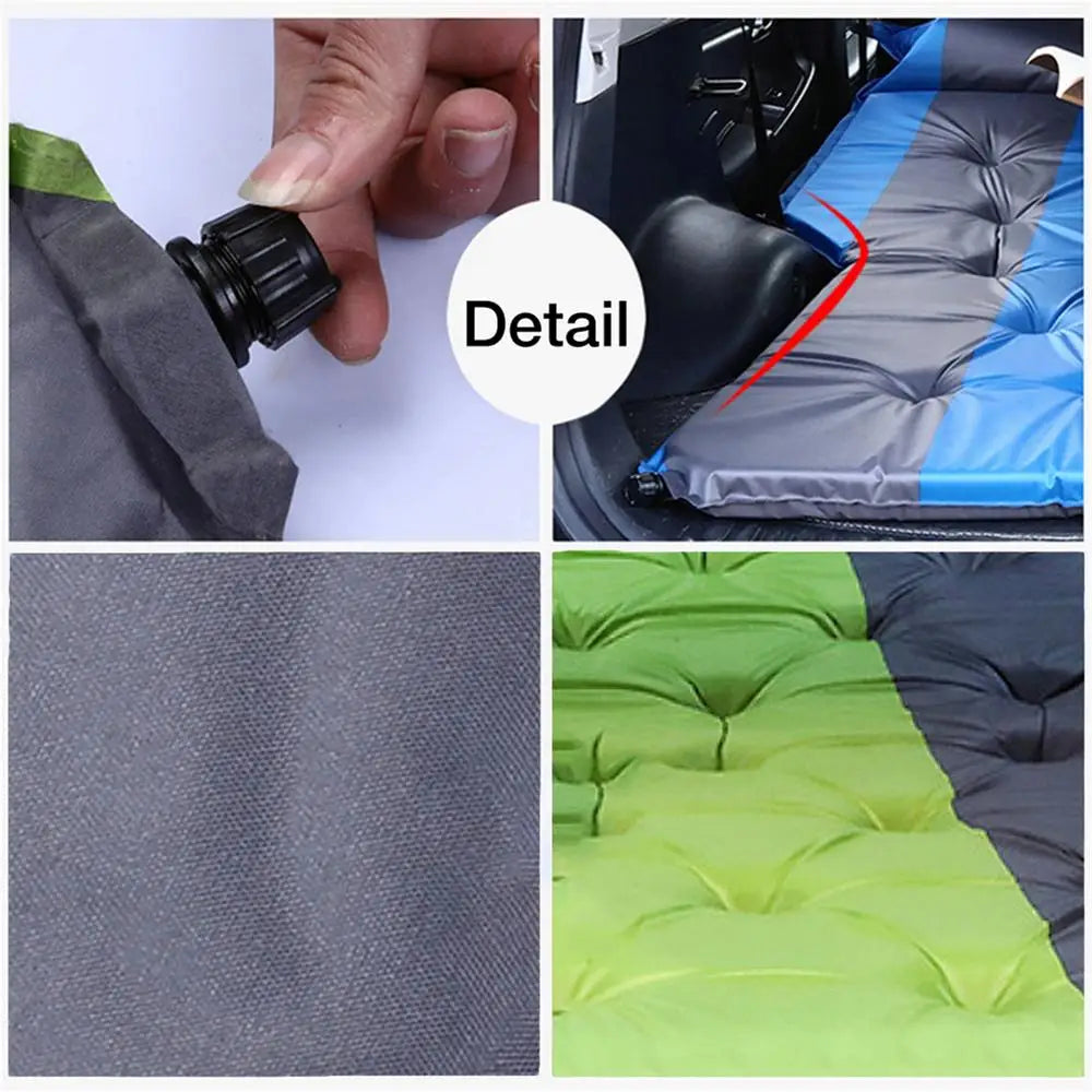 180*132*5cm Car Air Inflatable Travel Mattress 3pcs Set Auto Blow Up Camping Bed Outdoor Air Mattress Raised Airbed In The Car