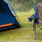 Tisetrail 2 Pack Folding Camping Chairs for Adults High Back Padded Lawn Chairs Portable Outdoor Camp Chair, Blue & Brown