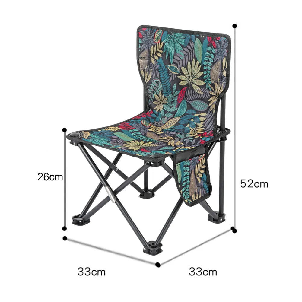 Outdoor Portable Folding Chair With Storage Bag Foldable Car Outdoor Chair Lightweight Bearing Strong Ride Comfort Camping Gear