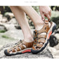 Summer Pu Leather Sandals For Men Rubber Outdoor Men Beach Shoes Anti-Slip Trekking Sandals Weight Light Male Hiking Sandals