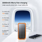 20000mAh wireless charging solar power bank with 4 outputs and built-in flashlight, suitable for outdoor emergency