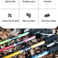 5 Section Outdoor Fold Trekking Pole Camping Portable Walking Hiking Stick For Nordic Elderly Telescopic Easy Put Into Bag 1 PCS