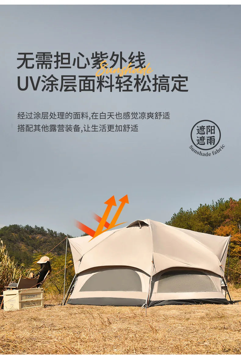 Fully automatic mushroom tent Outdoor camping field camping folding portable quick opening thickened rain proof   tent