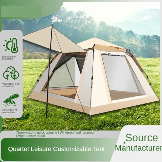 Folding tent camping equipment Outdoor camping tent Automatic spring quick-opening camping windproof sun protection park tent