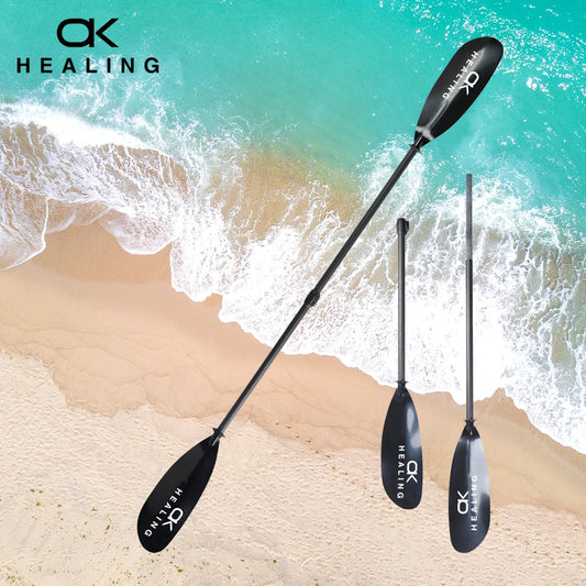 HELAING-3K Plain Carbon Fiber Kayak Paddle, 2 Sections Kayak Paddle Tool, Stand Up Paddle Surf, ABS Blade, Fiberglass Shaft