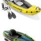 Explorer K2 2-Person Inflatable Kayak with 2 Aluminum Oars and Pump and Challenger K1 1-Person Inflatable Kayak