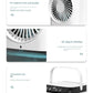 Air Conditioner Portable Fan Desktop Dual Spray Ultrasonic Atomization 3-Speed Mute Air Cooler Night Light Electric Fan for Home