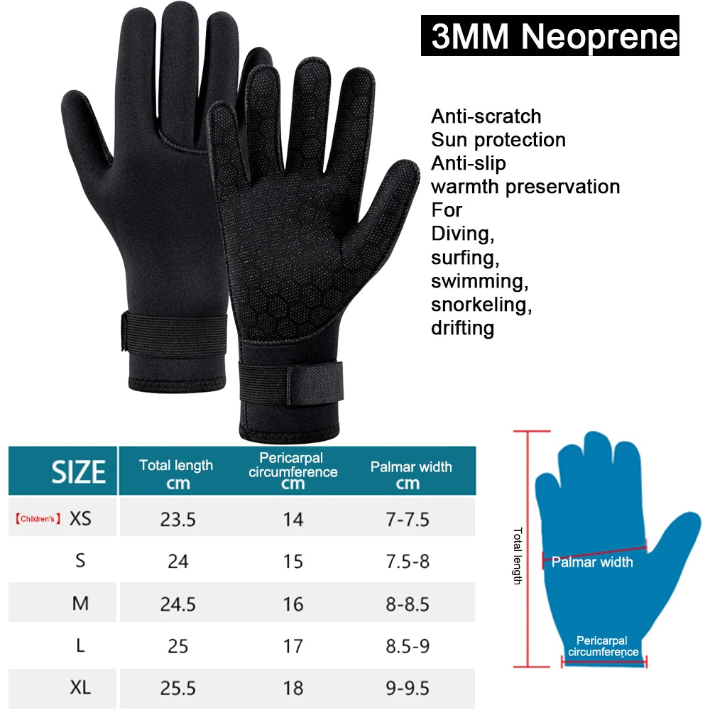 5mm 3mm Neoprene Diving Gloves For Men Women Diver Wetsuit Snorkeling Canoeing Spearfish Swimming Fins Underwater Hunting Glove