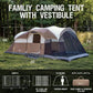 8 Person Family Camping Tent with Screen Room Water Resistant Big Tunnel Tent with Rainfly Large Family Tent for Outdoor Camping