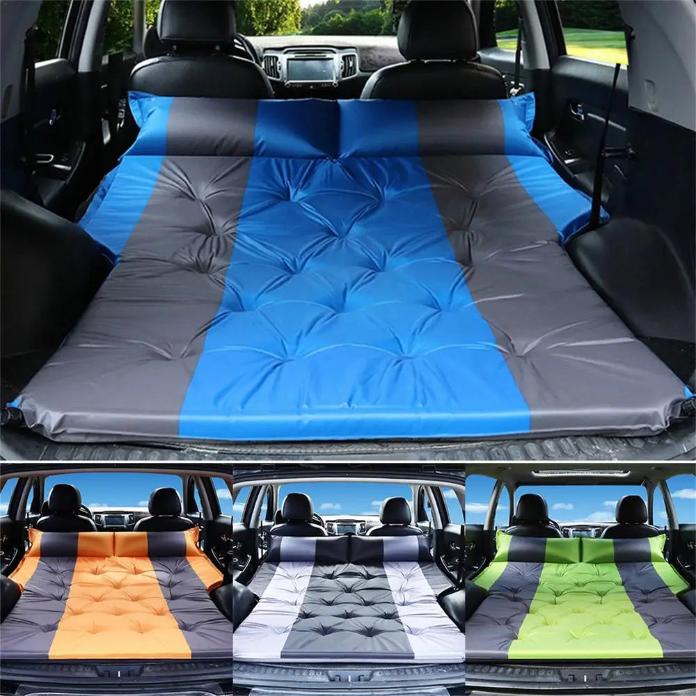 180*132*5cm Car Air Inflatable Travel Mattress 3pcs Set Auto Blow Up Camping Bed Outdoor Air Mattress Raised Airbed In The Car