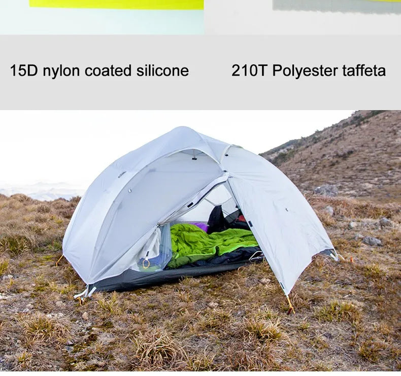 3F UL Gear Qinkong 3P 3-Person 4-Season Camping Tent 15D Silnylon Coating with Matching Ground Sheet Ultralight Outdoor