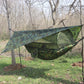 260x140cm Outdoor Double Camping Hammock with Mosquito Net and Rain Fly Tarp Lightweight Parachute Hammocks for Travel Hiking