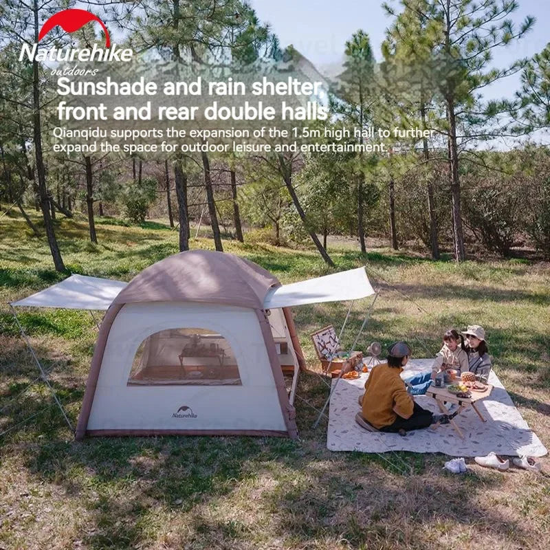 Naturehike ANGO AIR Dome Tent Camping Inflatable Tent for 3 People with Pump 150D Oxford Cloth Portable Easy Set Up 2-Doors