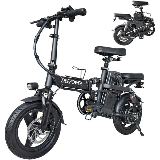 Folding Electric Bike 600WPeak Brushless,Max 70miles Range(Pure Electricity),Commuter Ebike for Adults & Teens,UL 2849 Certified