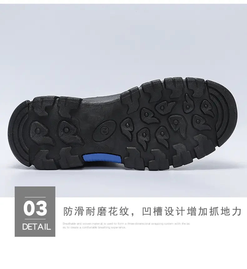 Men's Outdoor Hiking Shoes, Hiking Boots, Suede Leather Outdoor Shoes, Wear-resistant Men's Walking and Hunting Sports Shoes