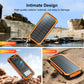 20000mAh wireless charging solar power bank with 4 outputs and built-in flashlight, suitable for outdoor emergency