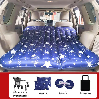 Universal Car Travel Inflatable Bed 175x130cm Foldable SUV Back Seat Trunk Mattress Air Bed Pillow for Travel Camping Outing