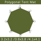 4x4 Waterproof Camping Groundsheet Large Picnic Mat 3x3 Tent Ground Sheet Octagonal Footprint Hexagonal Big Ground Cloth