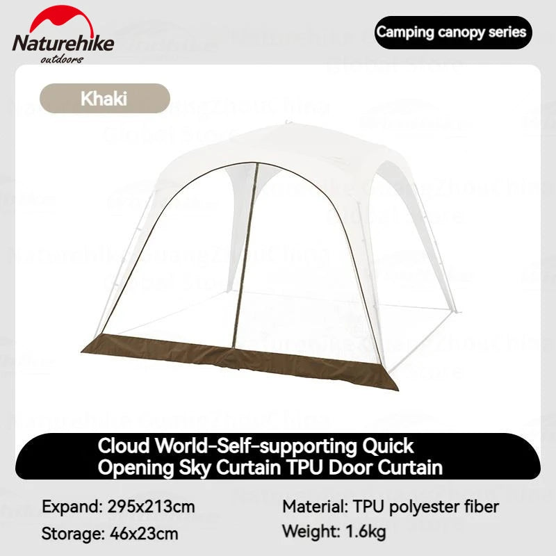 Naturehike Dome Tent Canopy Waterproof PU5000+ UPF12500+ Quick Open Docking Tent Outdoor Camping Large Sunshade Tarp Family