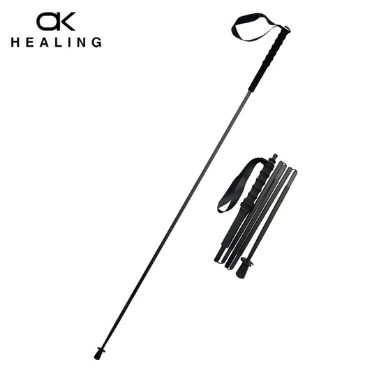 HEALING 115g Ultra Light Weight Trekking Poles Foldable Hiking Sticks Carbon Fiber Hiking Poles Walking Sticks Trekking Stick