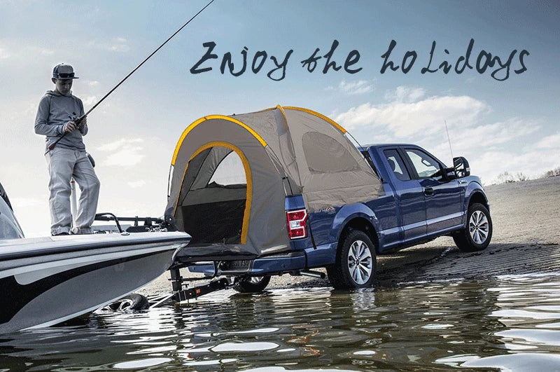 Car Rear Tent Field Camping Pickup Truck Side Tents Fishing Automatic Roof Tent Oxford Cloth For Toyota Tundra Tacoma Titan