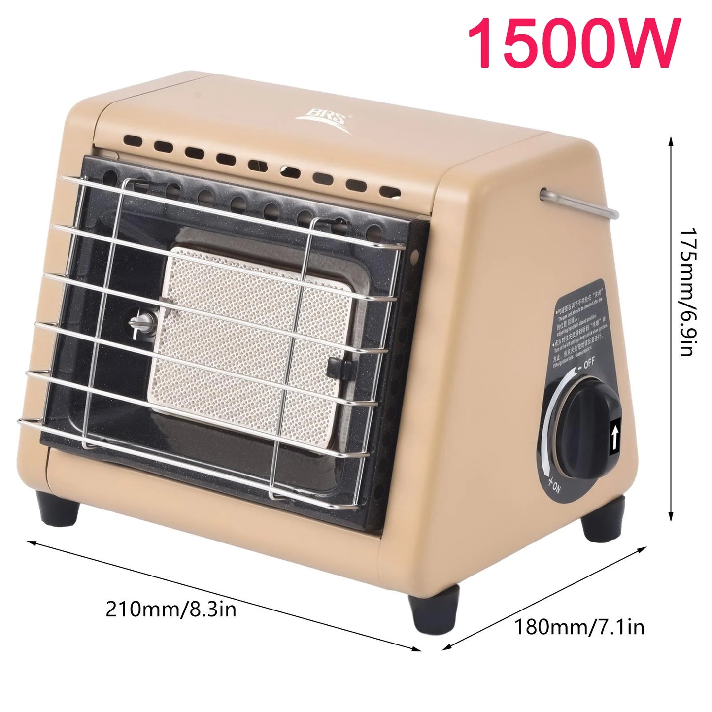 Outdoor Heater 1300W Portable Dual-Use Heating Stove Liquefied Gas Mini Tent Heater Grill Stove Tent Heater For Camping