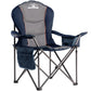 Tisetrail Oversized Camping Chair Folding Chair with Cooler Padded Outdoor Chairs Heavy Duty Support 500 LBS Black&Blue