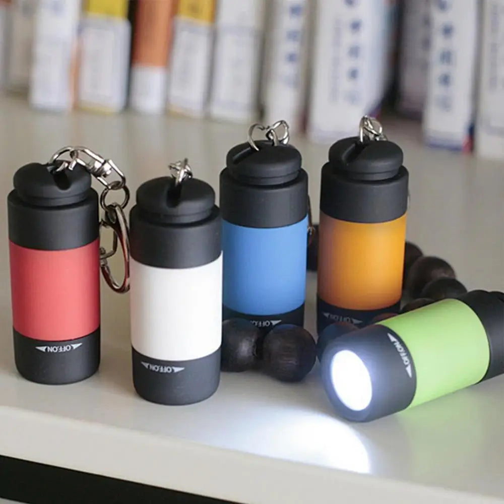 Portable Mini Outdoor Torch Light USB Rechargeable Keychain LED Flashlights Waterproof Outdoor Hiking Camping Flashlight